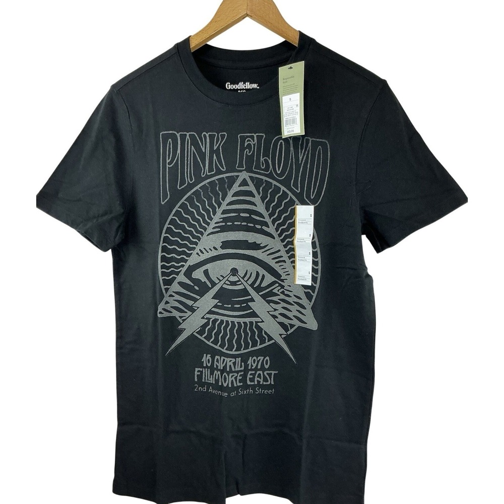 Goodfellow Pink Floyd Graphic T Shirt Mens S‎ Black Band Tee Rock NWT